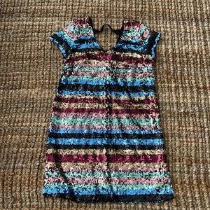 Brand New Multicolor-sequined Mini Dress.